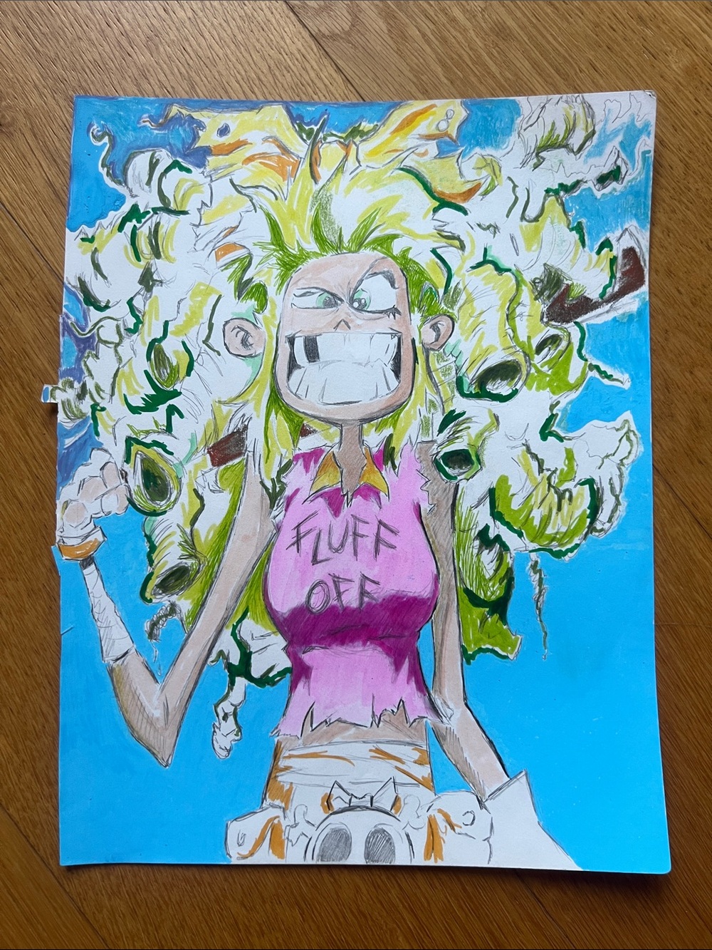 Hand crafted "I hate fairy land" drawn by me - Picture 2 of 3